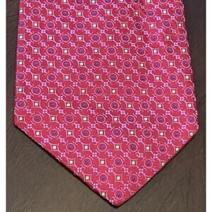 Vintage Executive Collection By Tom James Red 100% Silk Made In USA